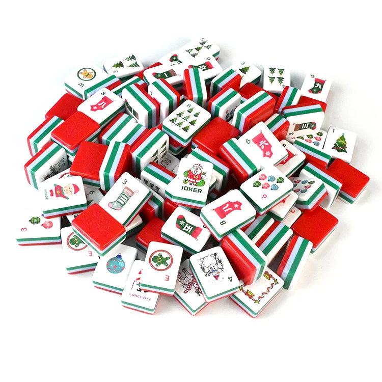 Feestelijke kerst acryl Mahjong-tegels