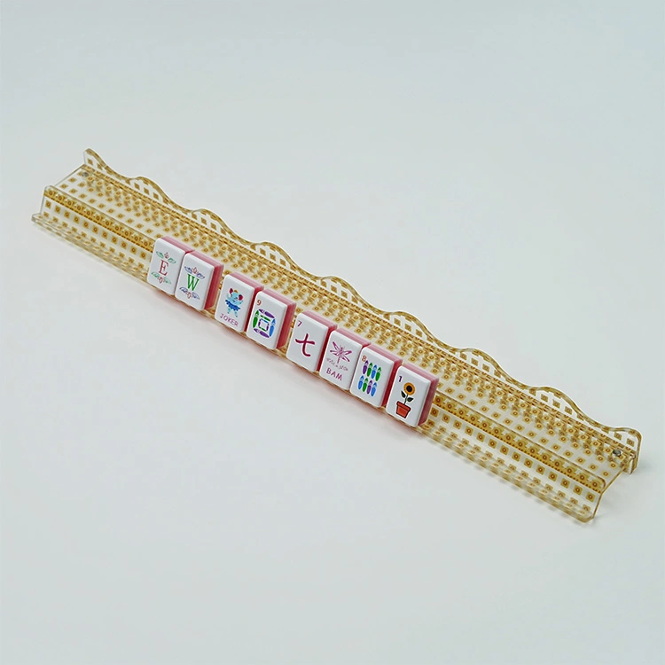 Rasterpatroon acryl magnetische Mahjong-rekken met golvende randen