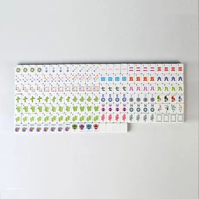 Pink Glitter Acrylic Mahjong Tiles