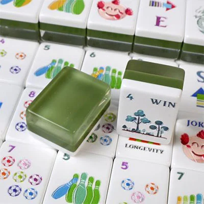 Army Green Acrylic Mahjong Tiles