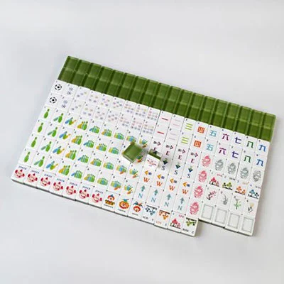 Army Green Acrylic Mahjong Tiles